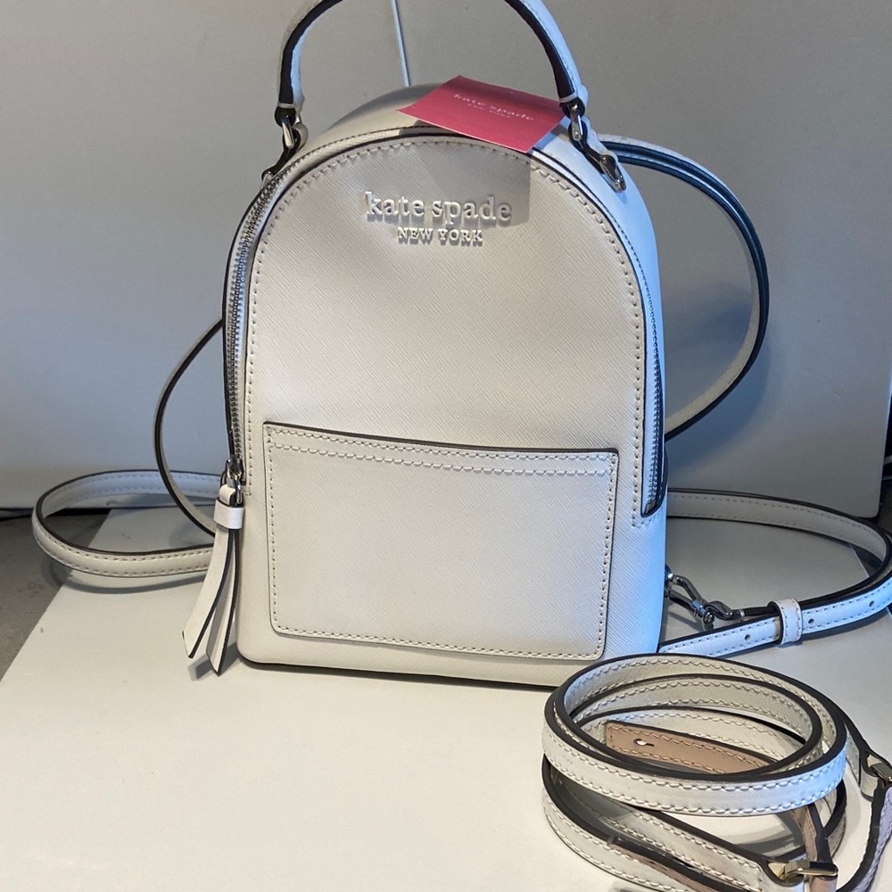 kate spade White Mini Backpack